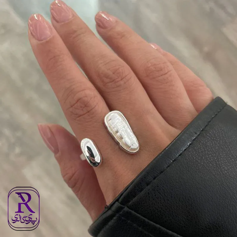 انگشتر مینیمال دفرمه مروارید