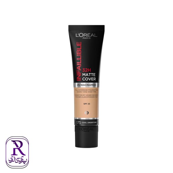 کرم پودر لورال اینفالیبل 32 ساعته مات کاور شماره 175 Cool Undertone