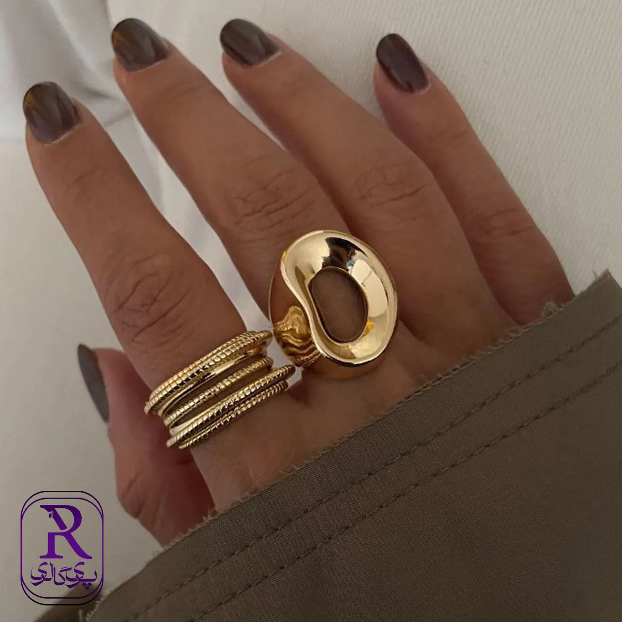 انگشتر مینیمال دفرم انگشتر مینیمال دفرم