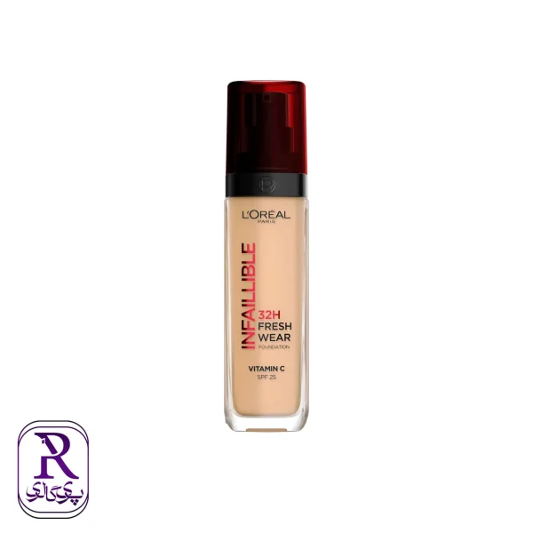 کرم پودر لورال LOREAL INFAILLIBLE شماره 220 حاوی ویتامین C و SPF25
