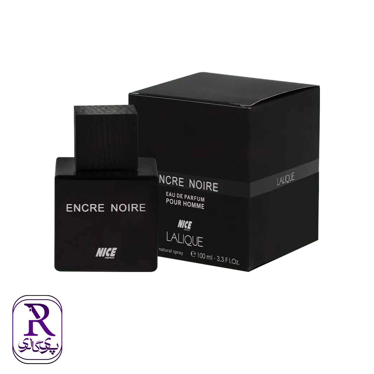 lalique ادوپرفیوم مردانه نایس پاپت Nice مدل لالیک انکر نویر Lalique Encre Noire حجم 100 میلی لیتر