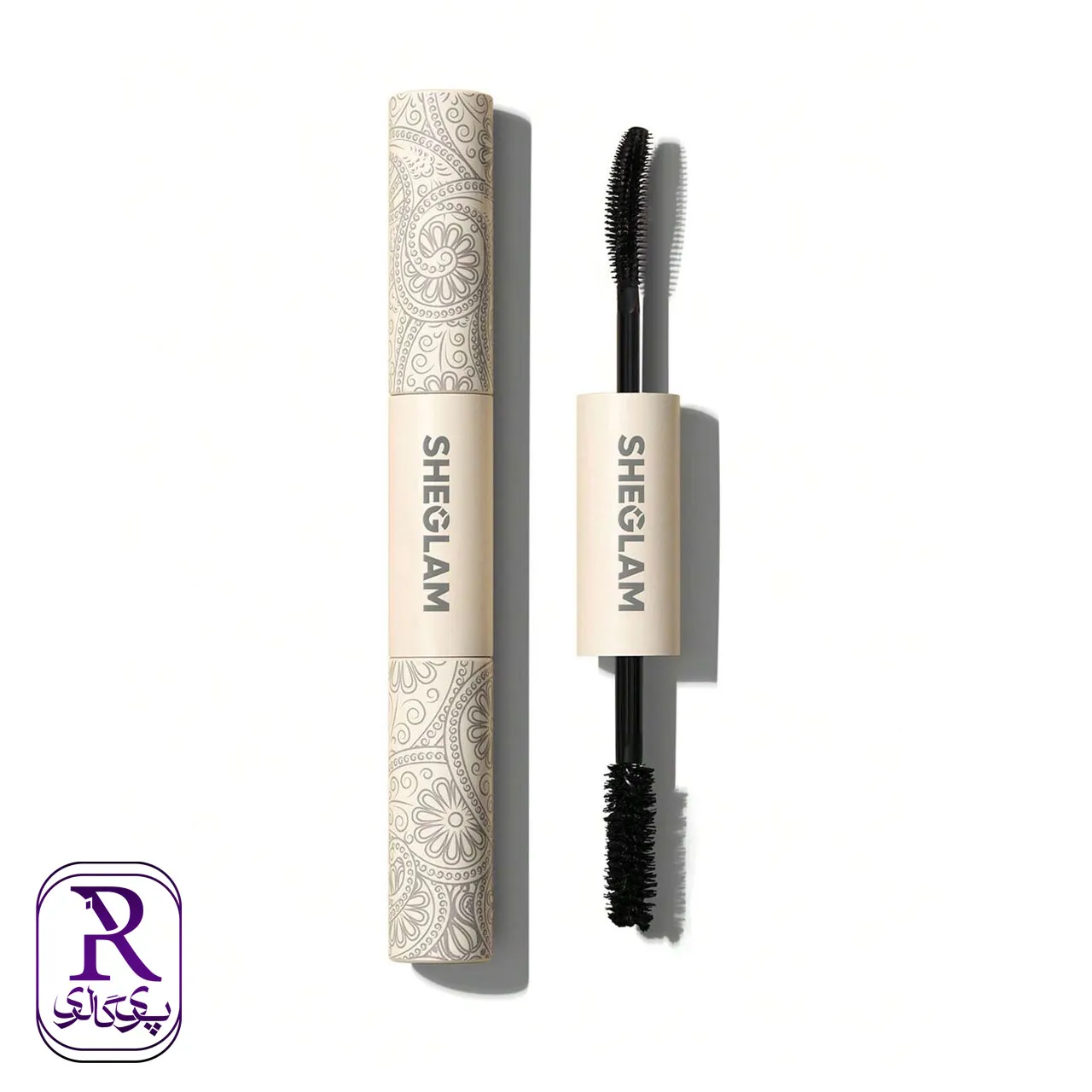 sheglam-all-in-one-volume-length-mascara-washable-black ریمل دو طرفه حجم دهنده و بلند کننده مژه آل این وان شیگلم ضد آب رنگ مشکی - تصویر 1