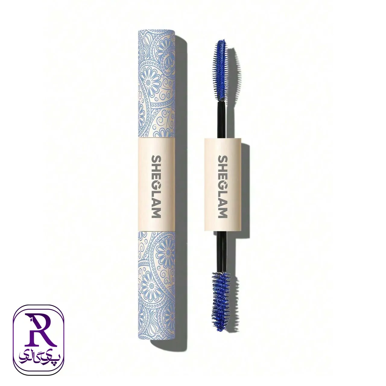 sheglam-all-in-one-volume-length-mascara-waterproof-blue ریمل دو طرفه حجم دهنده و بلند کننده مژه آل این وان شیگلم ضد آب رنگ آبی - تصویر 1