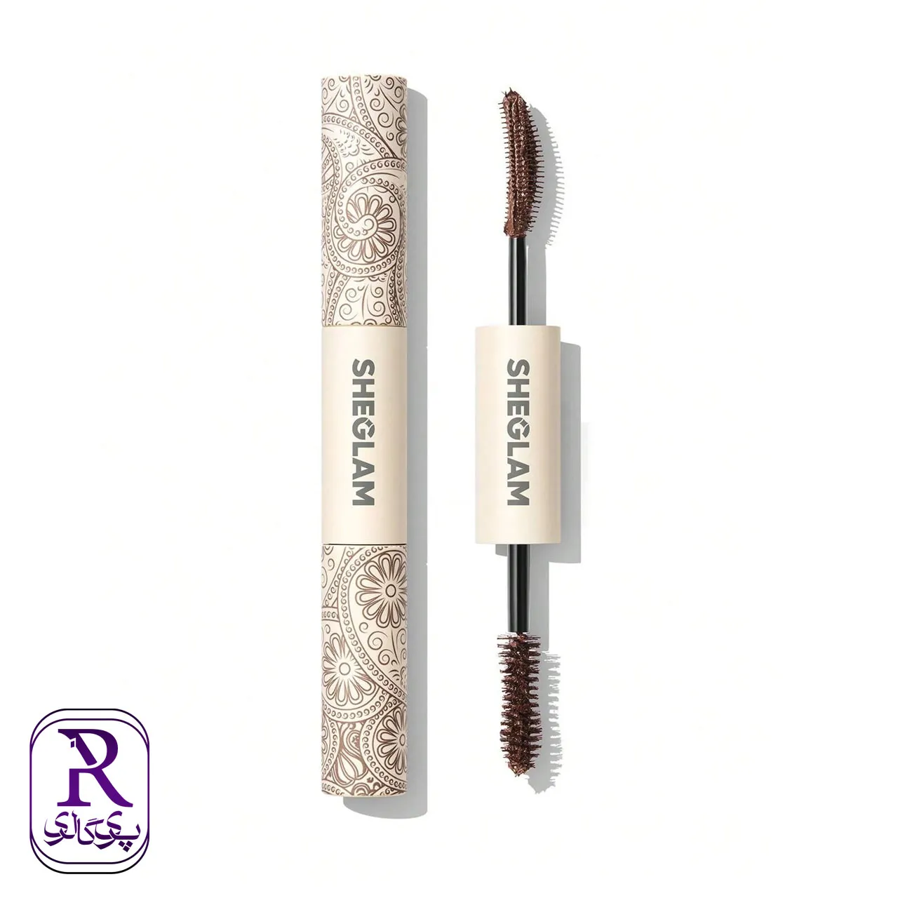 sheglam-all-in-one-volume-length-mascara-waterproof-macchiato ریمل دو طرفه حجم دهنده و بلند کننده مژه آل این وان شیگلم ضد آب رنگ ماکیاتو - تصویر 1