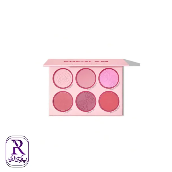پالت رژگونه 6 رنگ نارنجی فلورال فلاش شیگلم Sheglam Floral Flush Blush Palette