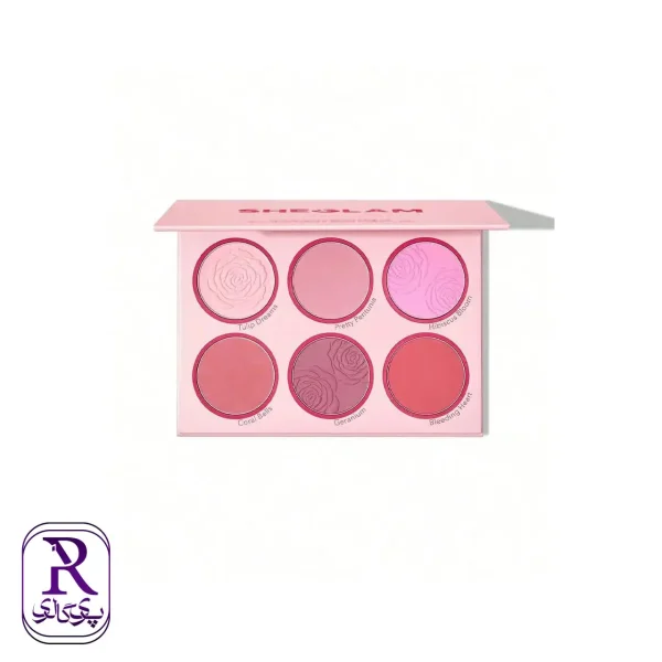 پالت رژگونه ۶ رنگ صورتی شیگلم SHEGLAM Floral Flush Blushing Bouquet