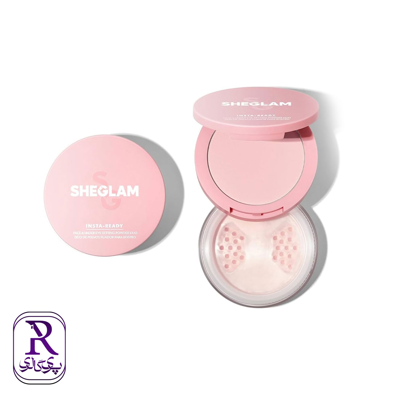 under-eye-setting-powder-bubblegum پودر فیکس دو منظوره شیگلم صورت و زیر چشم رنگ Bubblegum صورتی - تصویر 1