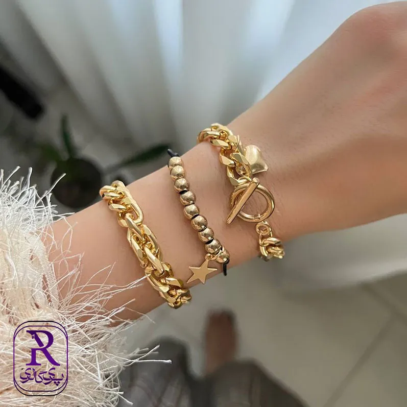 دستبند پکی چندتایی مدل نیلو