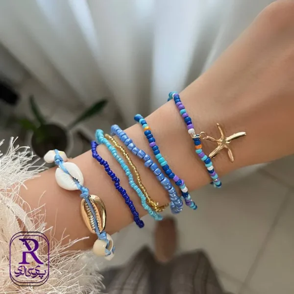 دستبند پکی چندتایی مدل صدف