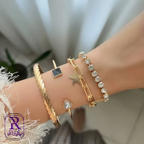 دستبند پکی چندتایی مدل ستاره