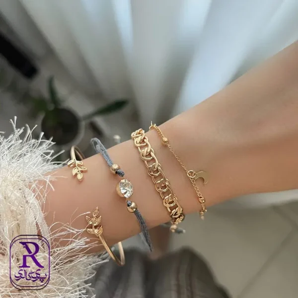 دستبند پکی چندتایی مدل ماه