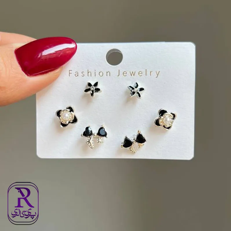 گوشواره پكي سه جفتي